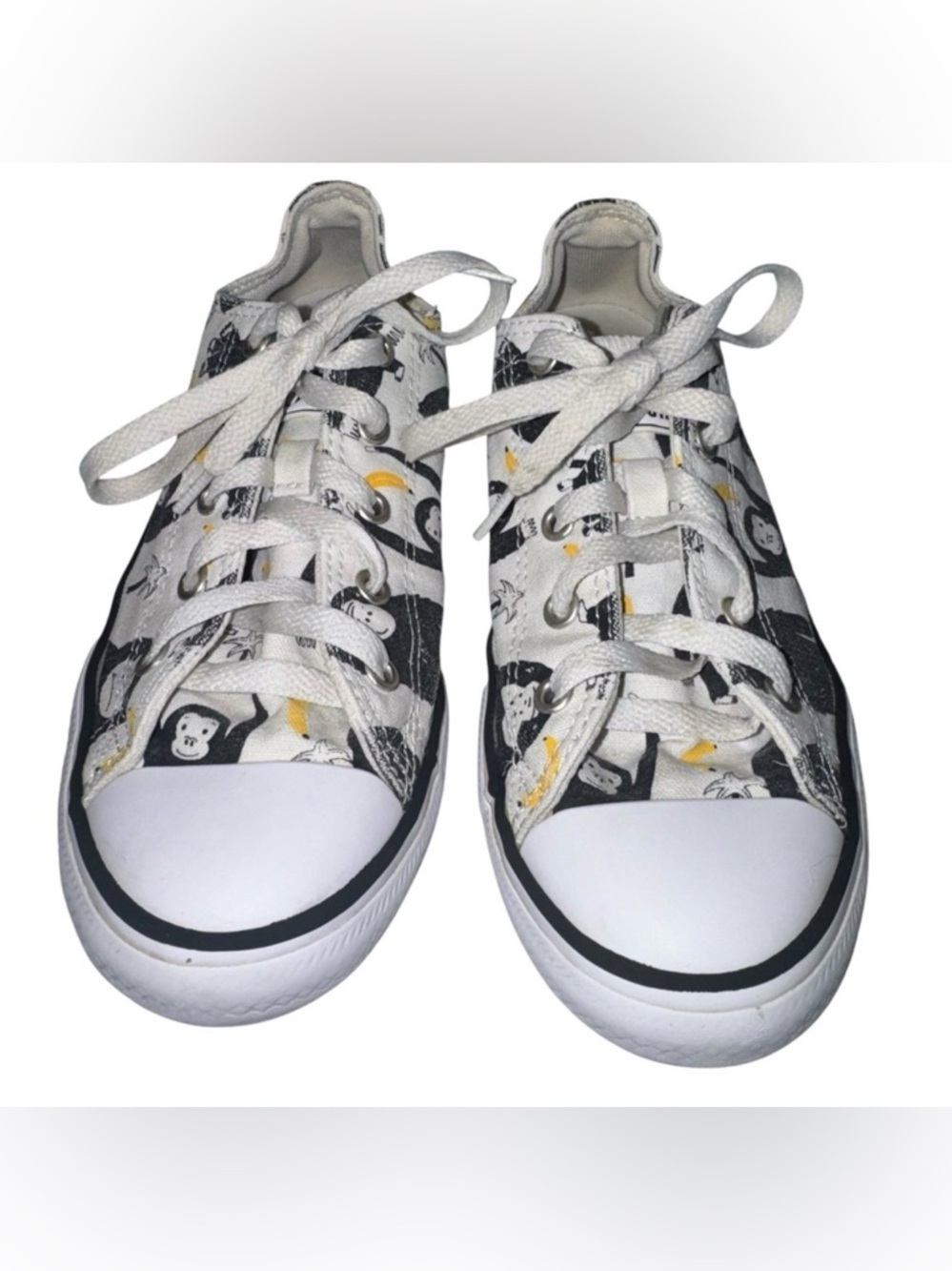 Converse All Star Junior 3 Monkey Print Low Top Sneakers